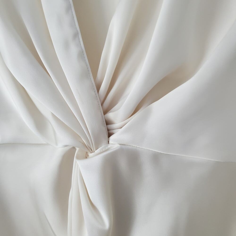 Theory Twist Front Blouse Shirt Size 8 – Elegant Minimalist Top - Picture 4 of 12